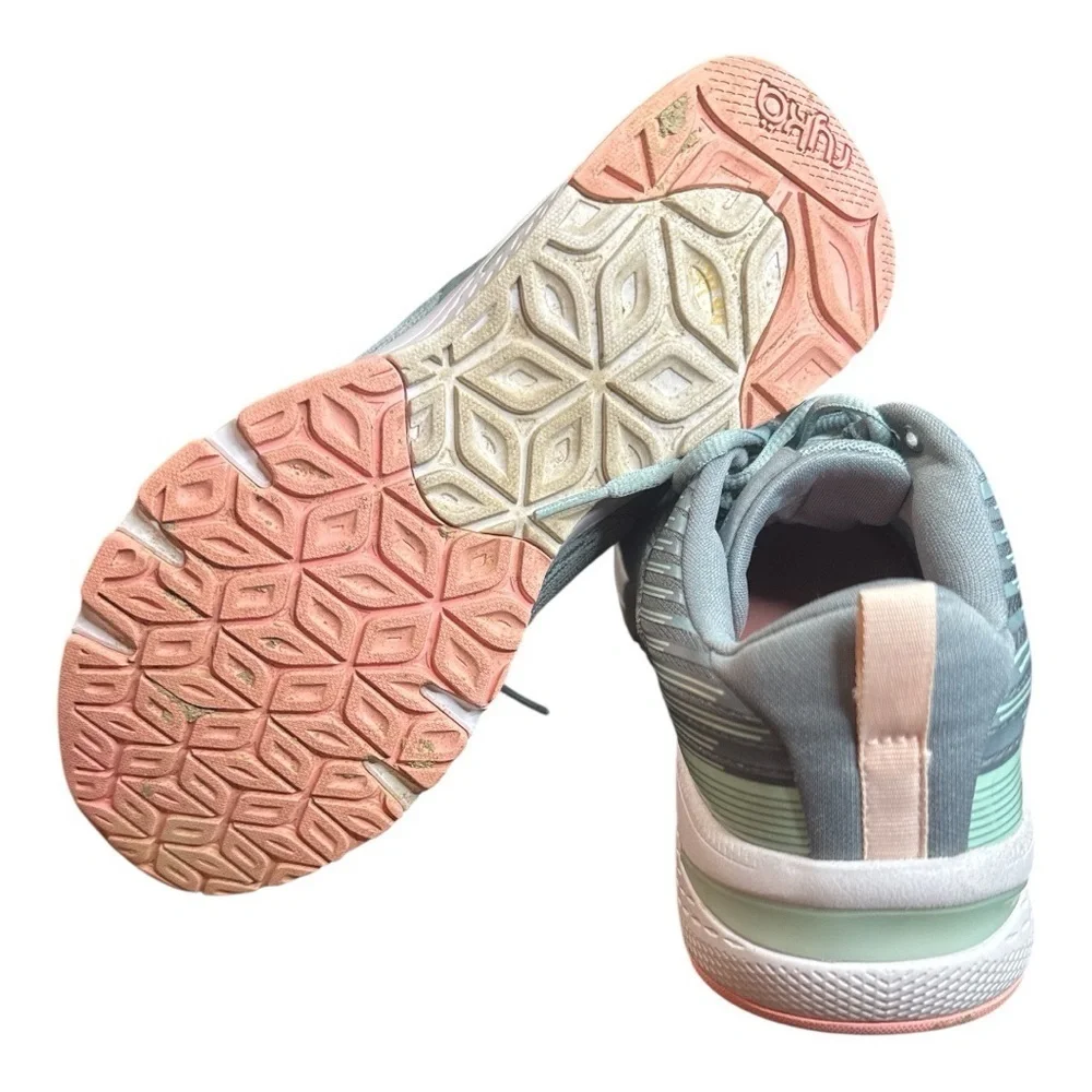 Ryka Women's Light Gray and Pink Athletic Shoes